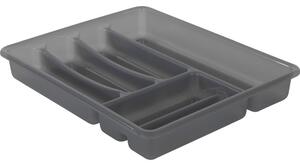 Siv plastični organizator za predal 39 x 32 cm Basic - Rotho