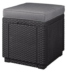 Temno siv vrtni tabure Cube – Keter