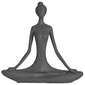 Okrasek Yoga Lady črna, 18,5 x 19 x 5 cm ,polivindustrijski kamen