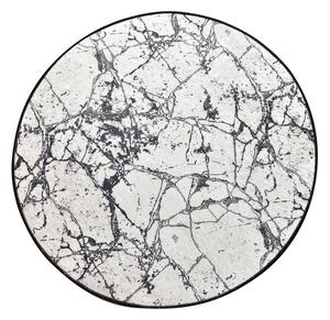 Črno-bela kopalniška preproga Foutastic Marble Circle, ø 100 cm