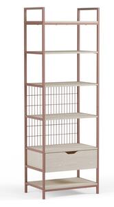 Jeklen regal v barvi terakote 60x179,5x40 cm Amara – Marckeric