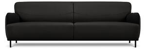 Črna usnjena sedežna garnitura Windsor & Co Sofas Neso, 235 x 90 cm