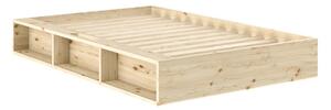 Postelja iz masivnega bora brez vzglavja z letvenim dnom 120x200 cm v svetli naravni barvi Ziggy – Karup