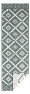 Zeleno-krem zunanja preproga NORTHRUGS Malibu, 250 x 80 cm