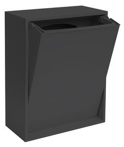 Črn koš za smeti za ločevanje odpadkov/stenski iz reciklirane plastike Recycling Box – ReCollector
