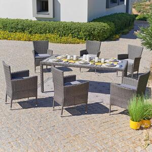 Modern Living Vrtna Garnitura Eva, Sivorjava, 7-Delni Set
