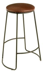 Črn/rjav oblazinjen barsko stol (višina sedeža 64 cm) Brixton – Premier Housewares
