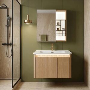 Komplet kopalniškega pohištva z umivalnikom Sora DE07-70 Oak 70CM