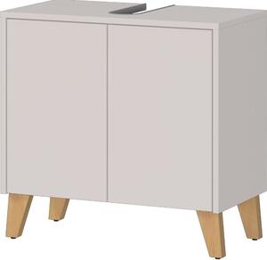 Kremno bela omarica za pod umivalnik v mat dekorju 60x59 cm Arnea – Germania