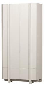 Kremno bela modularna omarica iz masivnega bora 101x210 cm Basu – WOOOD