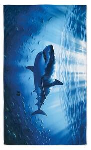 Hitro sušeča XXL plažna brisača SHARKON modra 150 x 210 cm, 100% mikrotkanina