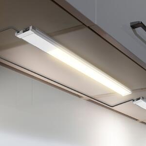 B.K. Licht LED-svetilka za spodnji omarici Kniff srebrna, dolžina 57,5 cm, 3.000 K, Kovinska, Kuhinja, Kovina
