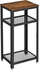 Odlagalna mizica ZENVIRO 40 x 30 cm, rjava/siva