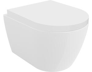 Mexen Carmen WC školjka Rimless z mehko zapirajočim sedežem trda, duroplast, bel sijaj - 30880200