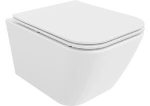 Mexen Madox WC školjka Rimless s počasnim zapiranjem slim, duroplast, bela sijaj - 30154000