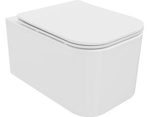 Mexen Elis wc školjka Rimless s počasi spustnim slim sedežem, duroplast, bel sijaj - 30910600