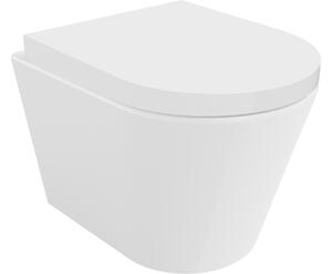 Mexen Rico WC školjka Rimless s počasnim zapiranjem, duroplast, bela sijaj - 30720200