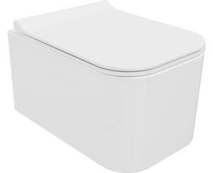 Mexen Elis wc školjka Rimless z desko slim z mehkima zapiranjem, duroplast, bela sijaj - 30910700