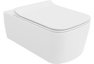 Mexen York WC školjka Rimless s počasi padajočim slim pokrovom, duroplast, bela sijaj - 30114000