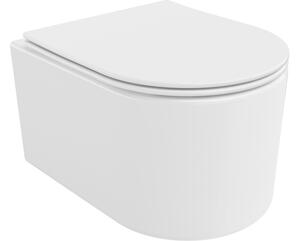 Mexen Sofia WC školjka Rimless Tornado s počasnim pokrovom slim, duroplast, bela sijaj - 30540400T