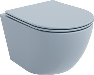 Mexen Lena WC školjka Rimless z desko s počasnim spuščanjem slim, duroplast, sivo-modra mat - 30224069