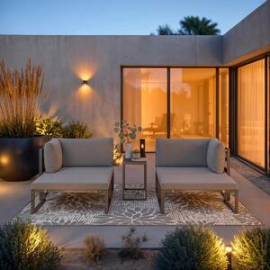 Bessagi Garden Lounge Garnitura Valentina, Temno Siva, 5-Delni Set