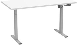 MID.YOU Dvižna Miza E-lona, Bela, Srebrna, 110x50cm