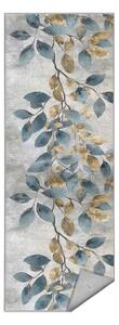 Svetlo moder/zlat pralen tekač 80x200 cm Golden Leaves – Mila Home