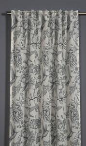 Siva zavesa 135x245 cm Birds and Roses – Sehlbach