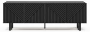 Črna TV omarica 161x55x35 cm Peta – Marckeric