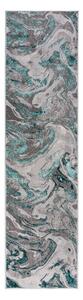 Siv/turkizen tekač 60x230 cm Marbled – Flair Rugs