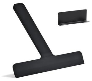 Črn brisalec za okna z držalom 22 cm Ume – Zone