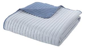 Modro prešito pregrinjalo 220x230 cm Stripe – Catherine Lansfield