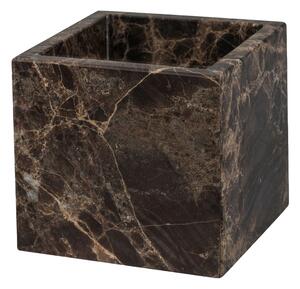 Temno rjav marmorni kopalniški organizator za vatke ali vatirane palčke Marble – Mette Ditmer Denmark
