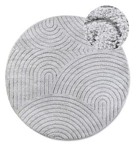 Svetlo siva okrogla preproga ø 200 cm Panglao New York Light Grey – Elle Decoration
