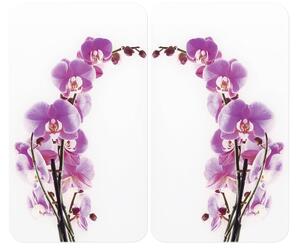 Komplet 2 steklenih zaščitnih plošč za štedilnik Wenko Orchid, 52 x 30 cm