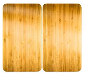 Zaščitne plošče za štedilnik iz kaljenega stekla 2 ks 52x30 cm Wooden – Maximex