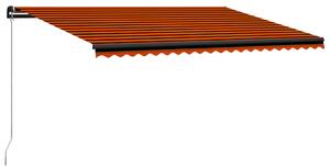 VidaXL Ročno zložljiva tenda 500x300 cm oranžna in rjava