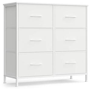 Komoda s tekstilnimi predali VELMIO 77 x 74 cm, bela