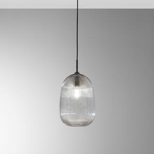 Luce Ambiente Design Visoka svetilka DUKE, siva, Ø 21 cm, steklo, zatemnjen, Siva, Dnevna soba / jedilnica, Steklo
