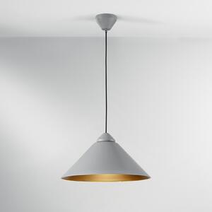 Luce Ambiente Design Visoka svetilka Big Bang, siva/zlata, Ø 49 cm, kovina, zatemnjen, Siva, Dnevna soba / jedilnica, Kovina, Sodobni