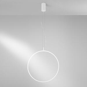 Luce Ambiente Design LED-visoka svetilka Toorx, bela, Ø 60 cm, kovina, CCT, Bela, Dnevna soba / jedilnica, Kovina, Sodobni