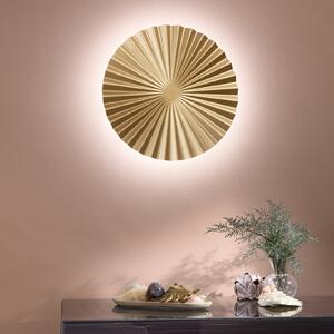 Luce Ambiente Design LED-stenna svetilka Anadara, zlata barva, Ø 50 cm, kovina, CCT, Zlata / medeninasta, Dnevna soba / jedilnica, Aluminij
