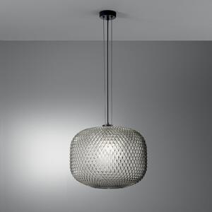 Luce Ambiente Design Visoka svetilka Ashford, dimno siva, Ø 40 cm, steklo, zatemnjen, Siva, Dnevna soba / jedilnica, Steklo