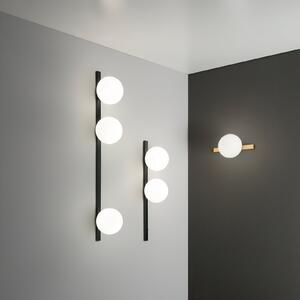 Luce Ambiente Design Stenska svetilka Enoire, višina 90 cm, črna, kovina/steklo, 3-žarilna, zatemnjen, Črna, Dnevna soba / jedilnica, Kovina, Sodobni