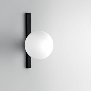 Luce Ambiente Design Stenska svetilka Enoire, višina 28 cm, črna, kovina/steklo, enosvetilna, zatemnjen, Črna, Dnevna soba / jedilnica, Kovina, Sodobni