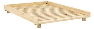 Zakonska postelja iz masivnega bora z letvenim dnom 180x200 cm v naravni barvi Social Bed – Karup Design