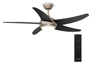 Klarstein Bolero stropni ventilator z lučjo | 132 cm | 35 W | Tiho delovanje | Les