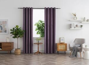 Zatemnitvena zavesa DUNES VELVET 140x250 cm, vijolična Za obesiti: Kovinski obročki