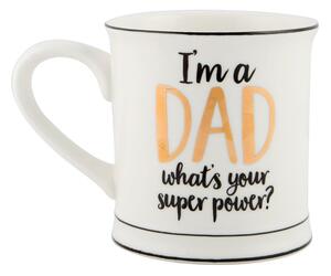 Porcelanasta skodelica Sass & Belle Super Dad, 400 ml